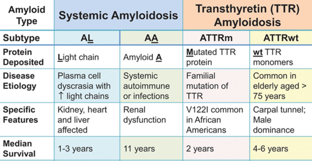 Types of Amyloidosis